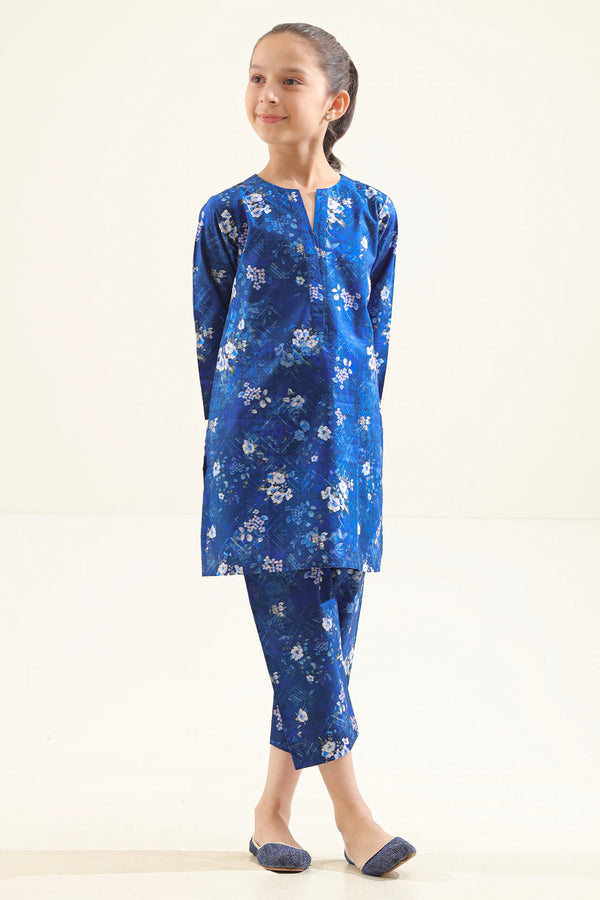 Printed Lawn Stitched 2 Piece (Shirt/Trouser) For Kids