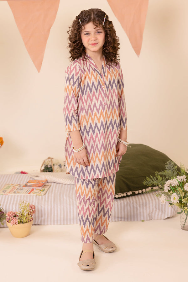 Printed Lawn Stitched 2 Piece (Shirt/Trouser)  For Kids