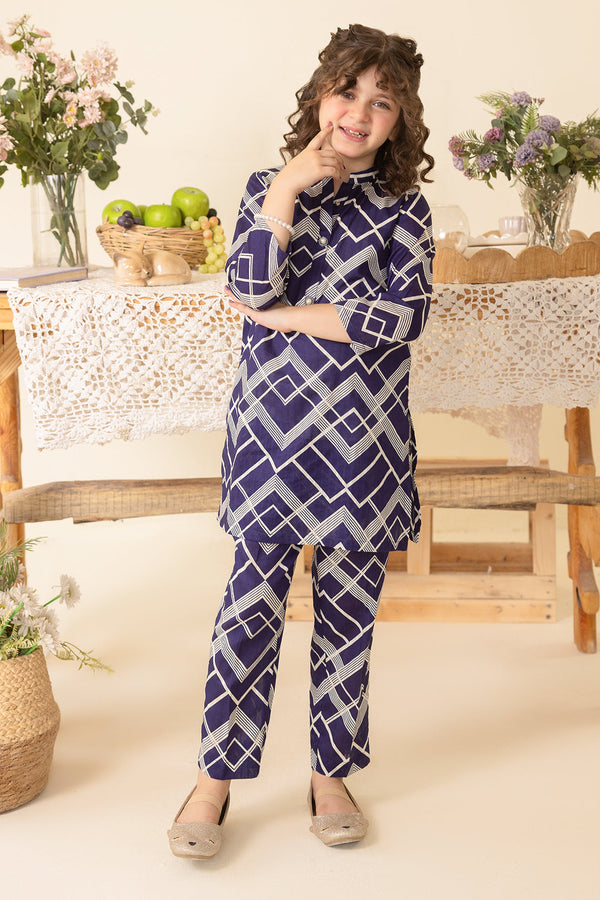 Printed Lawn Stitched 2 Piece (Shirt/Trouser)  For Kids