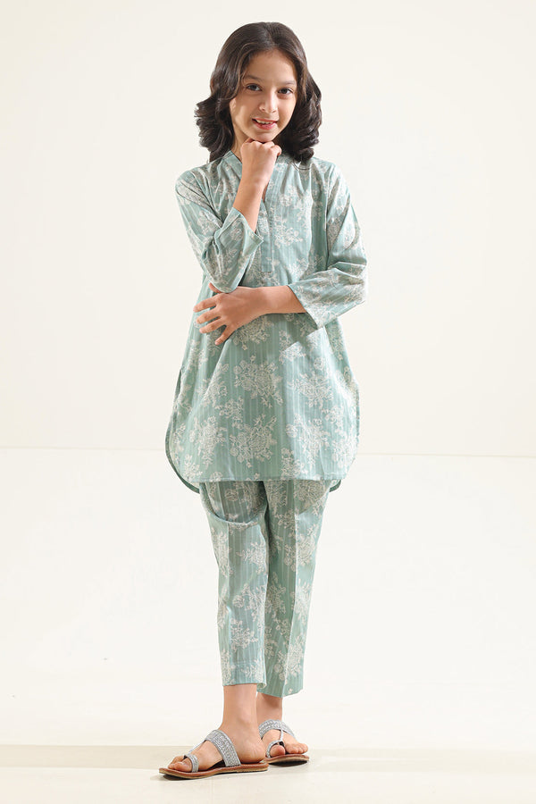 Printed Lawn Stitched 2 Piece (Shirt/Trouser)  For Kids