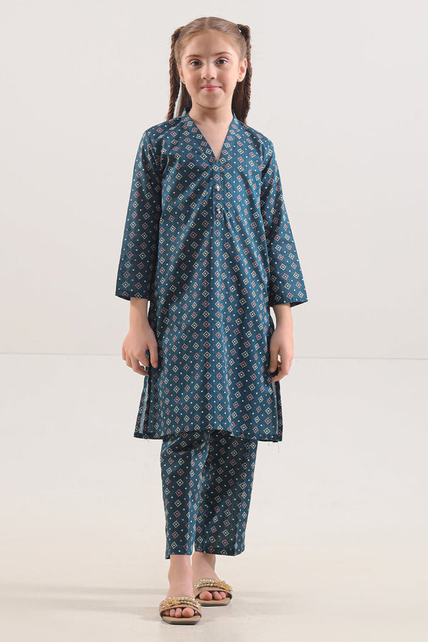 Printed Cambric Stitched Shirt/Trouser For Kids
