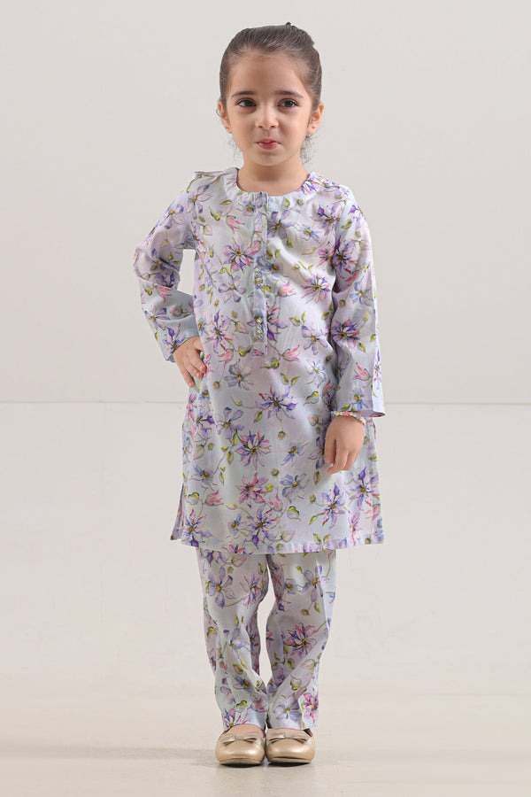 Printed Silk Touch Stitched Shirt/trouser For Kids