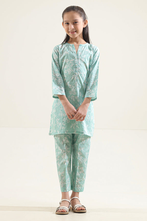 Printed Lawn Stitched 2 Piece (Shirt/Trouser)  For Kids