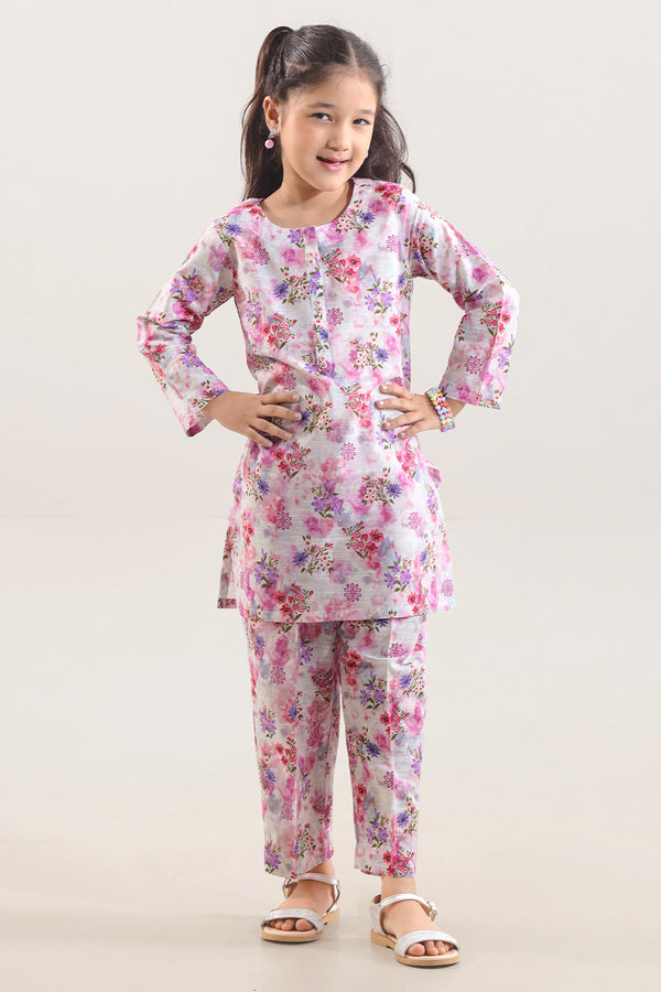 Printed Khaddar Stitched Shirt/trouser For Kids