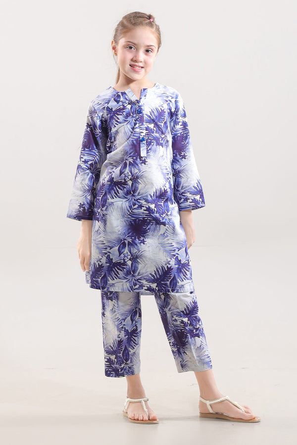 Printed Khaddar Stitched Shirt/trouser For Kids