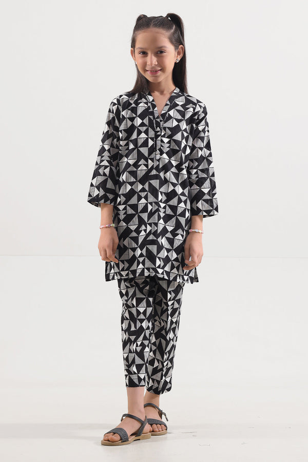 Printed Lawn Stitched 2 Piece (Shirt/Trouser)  For Kids