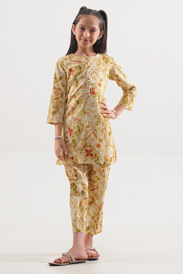 Printed Strip Lawn Stitched 2 Piece (Shirt/Trouser)  For Kids