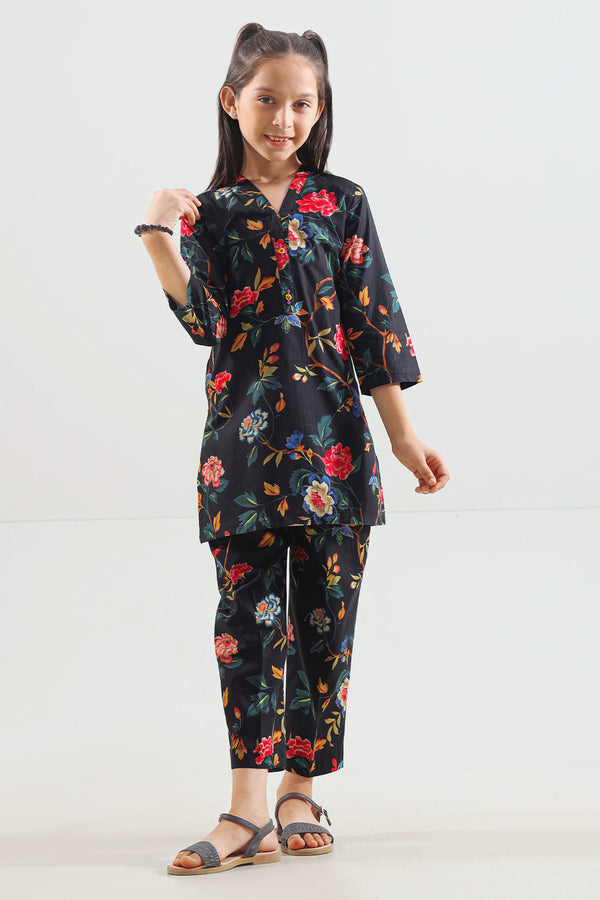 Printed Lawn Stitched 2 Piece (Shirt/Trouser)  For Kids