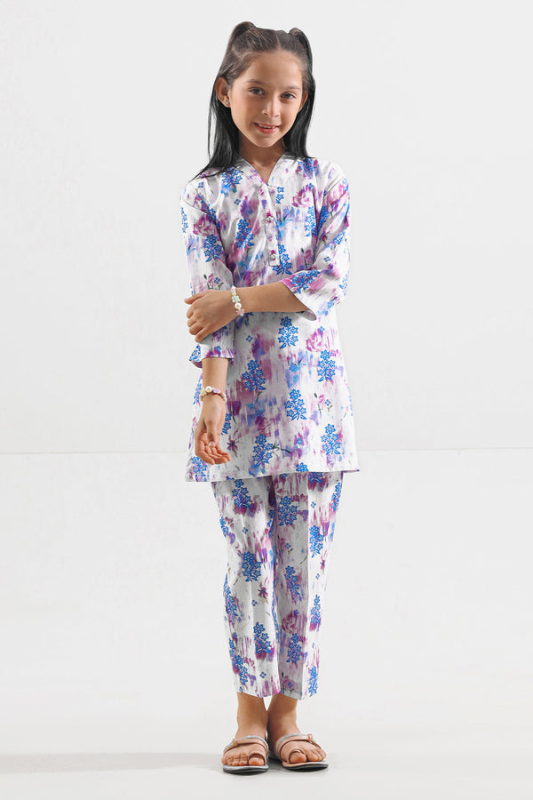 Printed Lawn Stitched 2 Piece (Shirt/Trouser)  For Kids