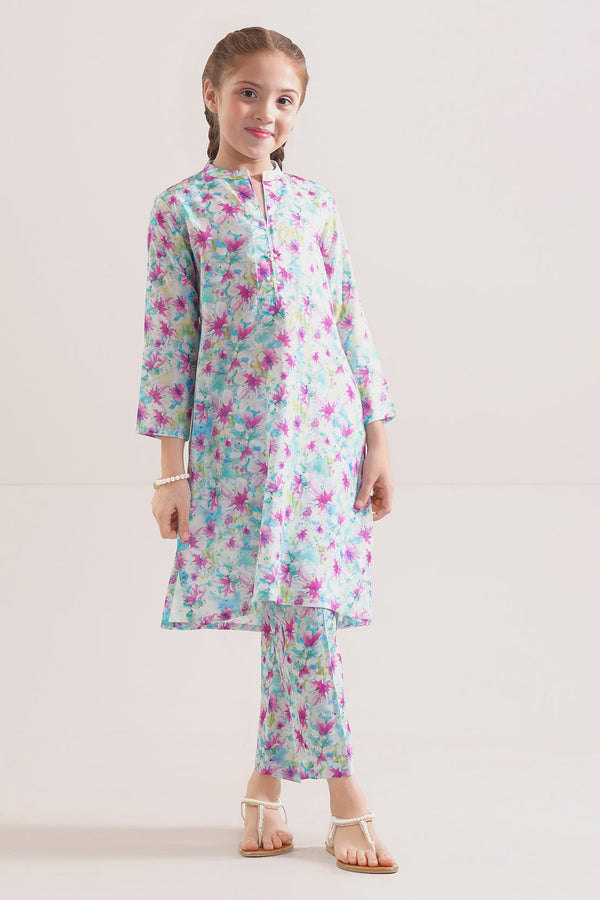 Stitched Printed Silk Touch Shirt/trouser For Kids