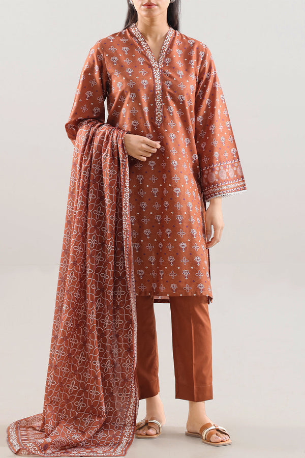 Printed Lawn Stitched 3 Piece