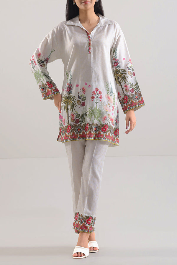 Printed Silk Touch Stitched Shirt