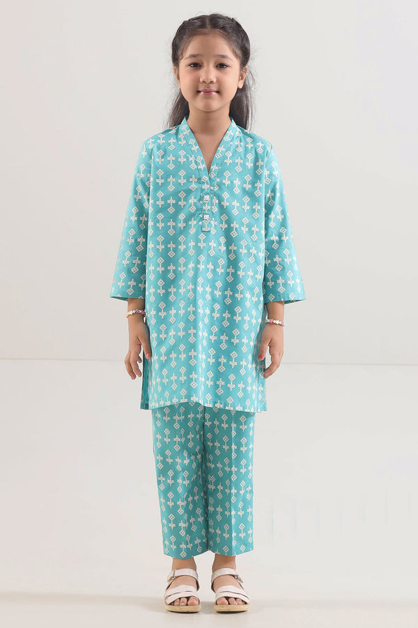 Printed Lawn Stitched Shirt/trouser For Kids