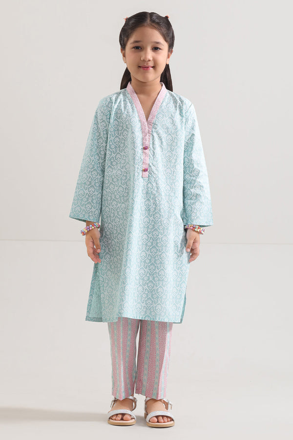 Printed Lawn Stitched 2 Piece (Shirt/Trouser) For Kids