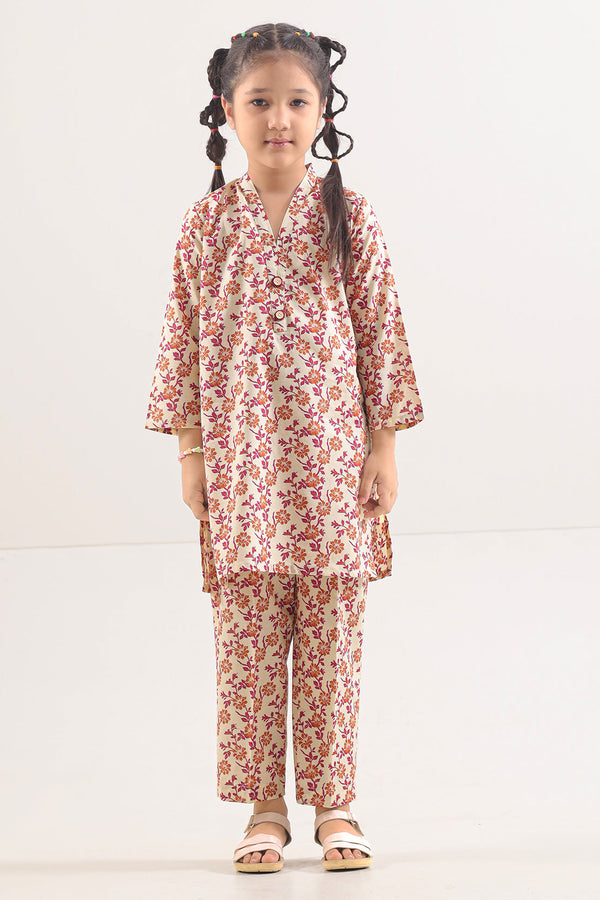 Printed Lawn Stitched 2 Piece (Shirt/Trouser) For Kids