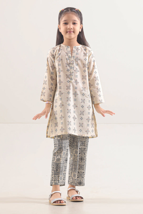 Printed Lawn Stitched 2 Piece (Shirt/Trouser) For Kids