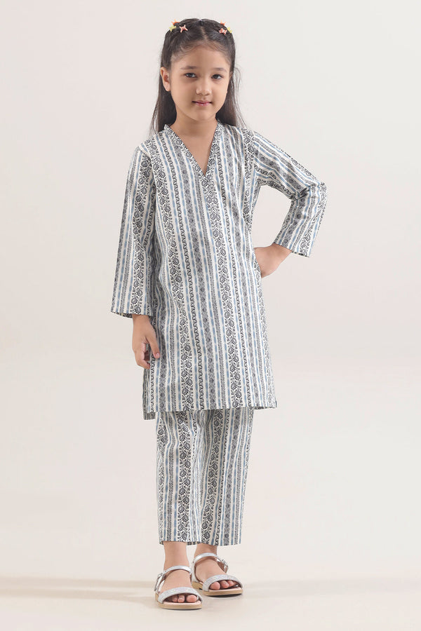 Printed Lawn Stitched 2 Piece (Shirt/Trouser) For Kids