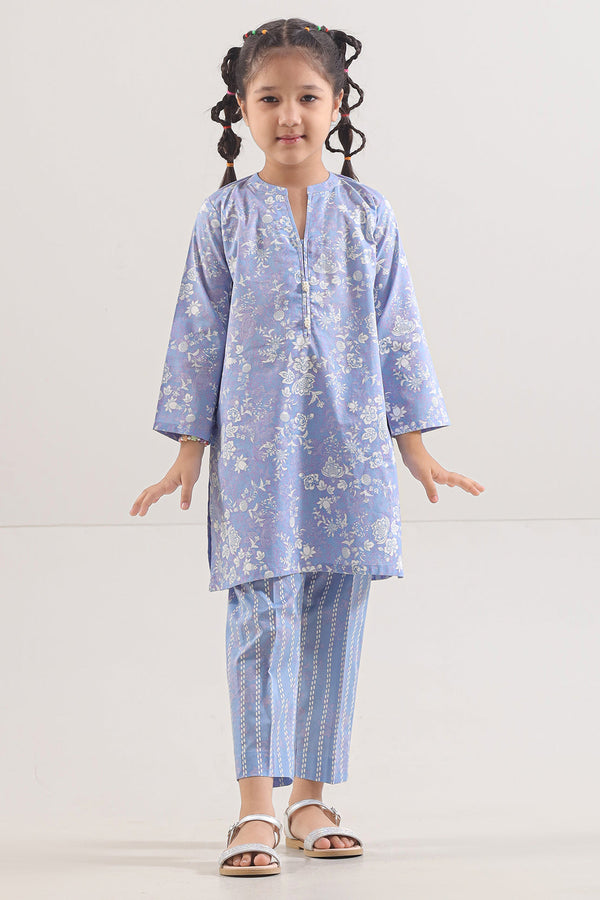 Printed Lawn Stitched 2 Piece (Shirt/Trouser) For Kids