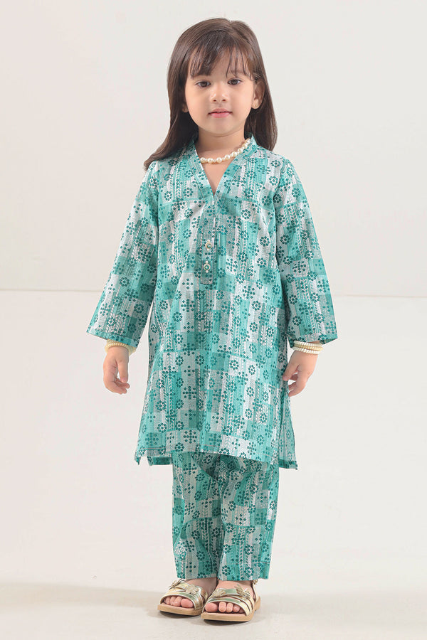 Printed Lawn Stitched 2 Piece (Shirt/Trouser) For Kids
