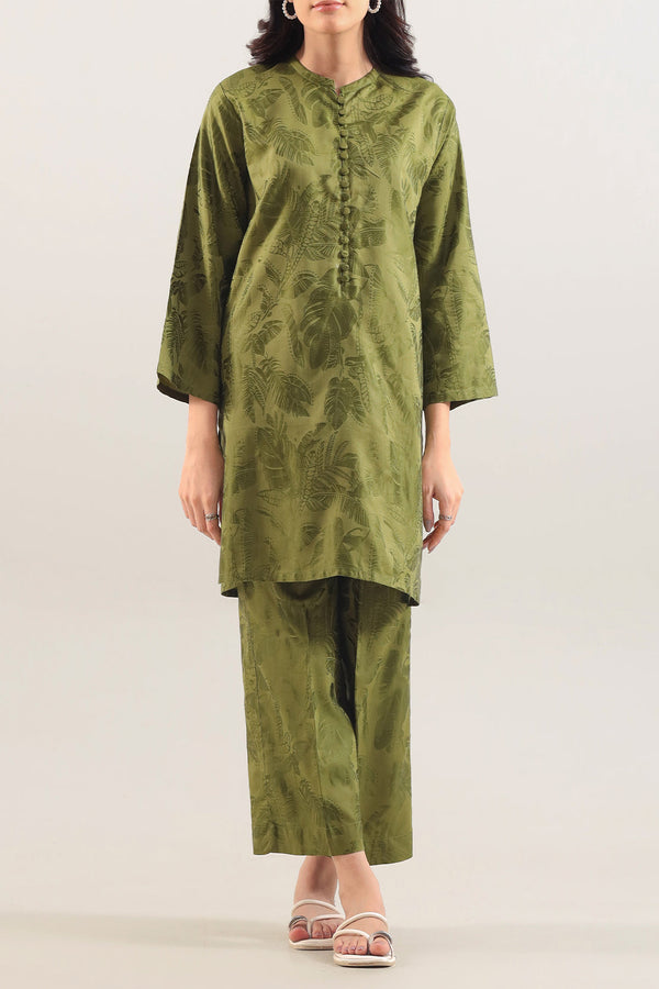 Cotton Jacquard Stitched 2 Piece (Shirt/Trouser)