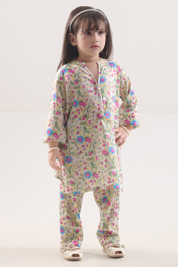 Printed Silk Touch Stitched Shirt/trouser For Kids