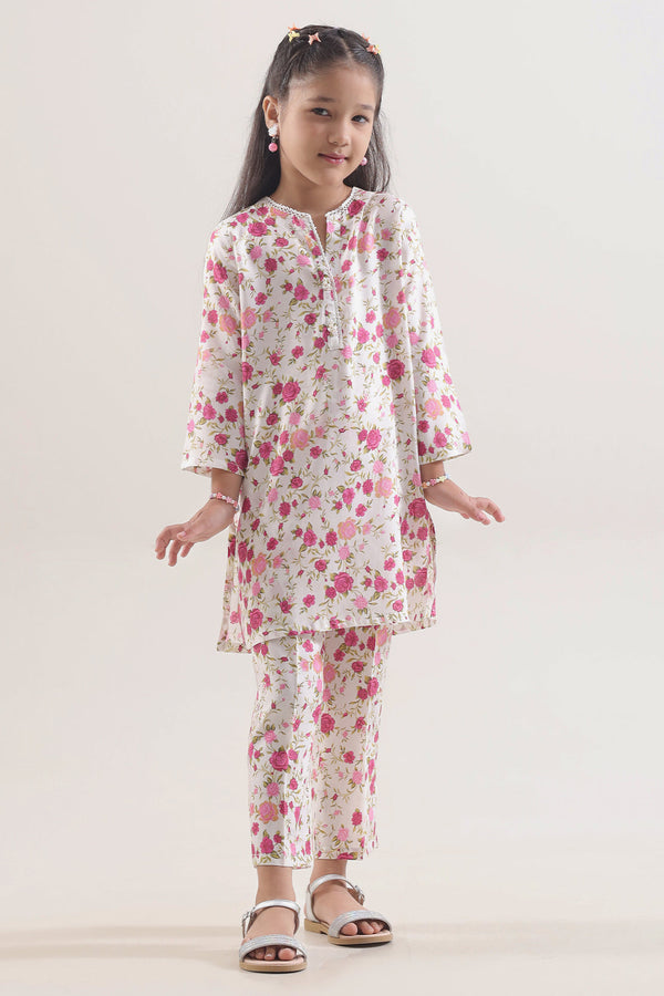 Printed Silk Touch Stitched Shirt/trouser For Kids