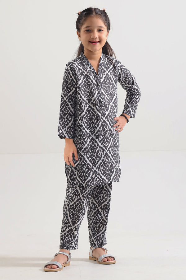 Printed Lawn Stitched 2 Piece (Shirt/Trouser) For Kids