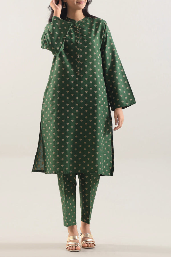 Cotton Jacquard Stitched 2 Piece (Shirt/Trouser)