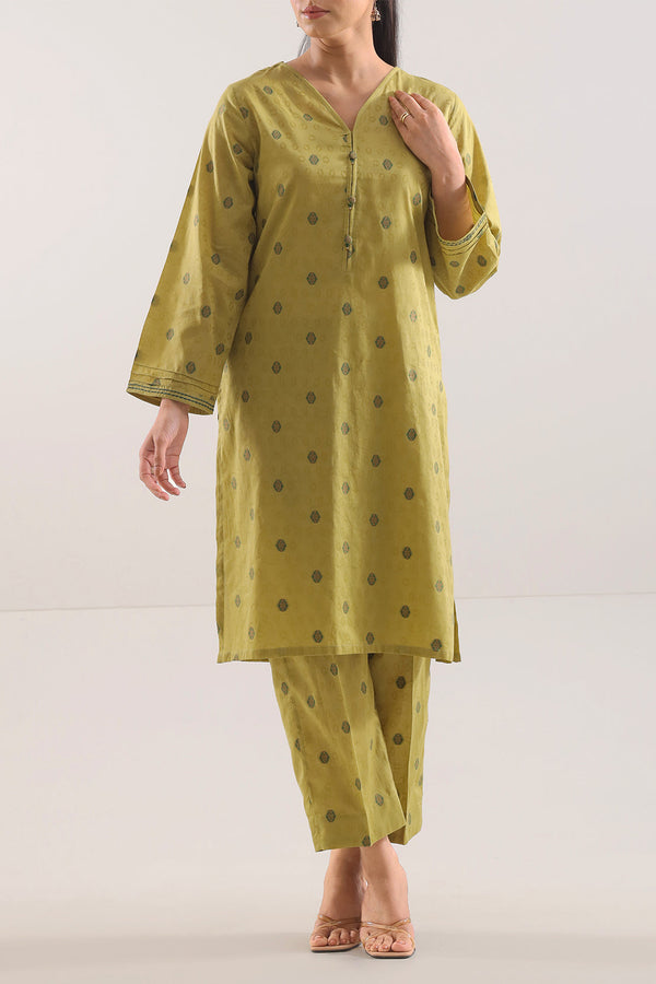 Cotton Jacquard Stitched 2 Piece (Shirt/Trouser)