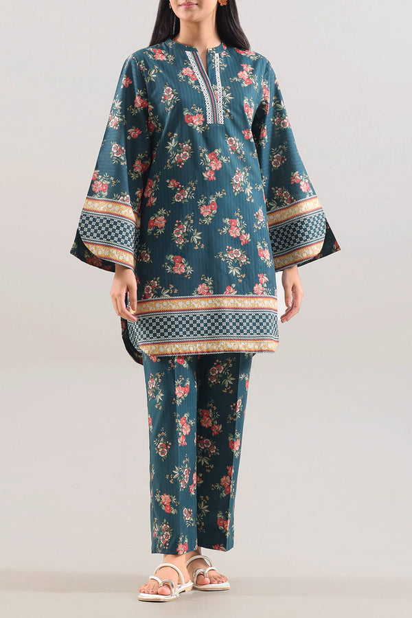 Printed Strip Lawn Stitched 2 Piece (Shirt/Trouser)