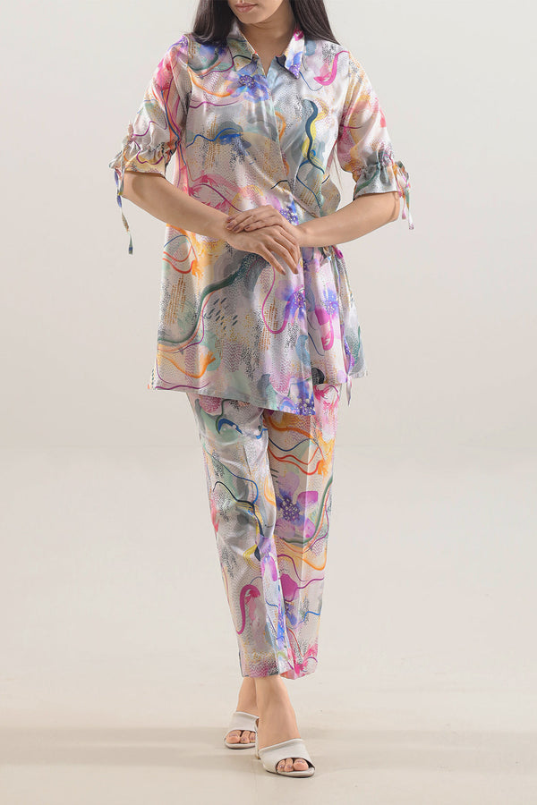 Printed Arabic Lawn Stitched 2 Piece (Shirt/Trouser)