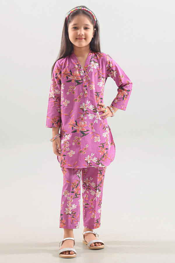 Printed Strip Lawn Stitched 2 Piece (Shirt/Trouser)