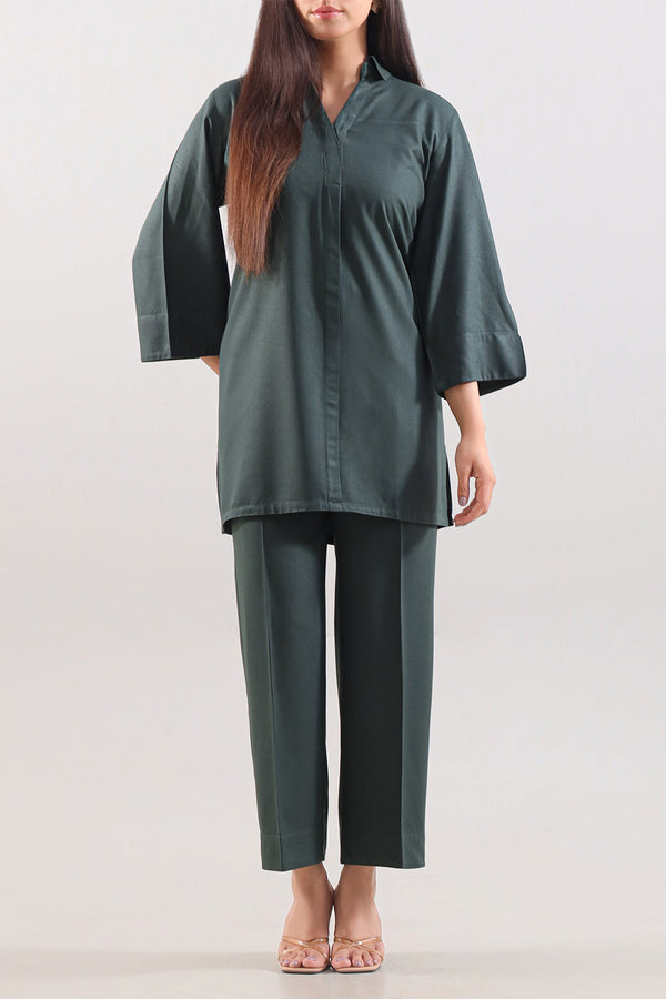 Solid Khaddar Stitched 2 Piece (Shirt/Trouser)