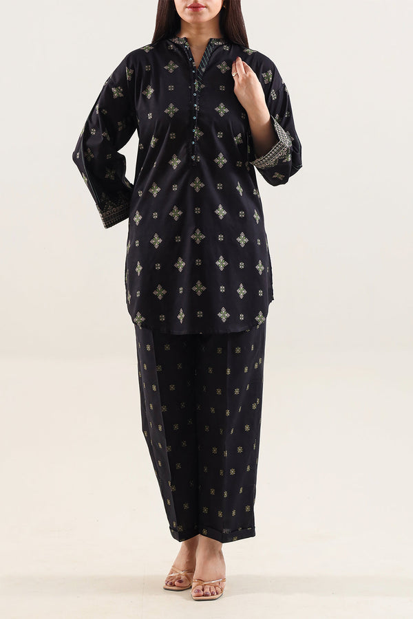 Cotton Jacquard Stitched 2 Piece (Shirt/Trouser)