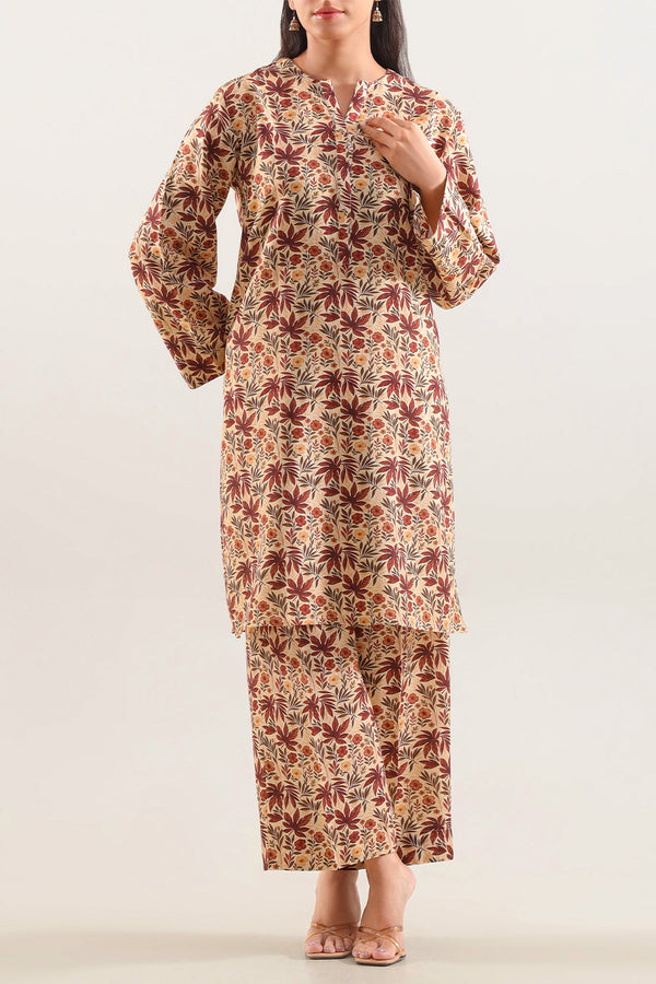 Printed Khaddar Stitched 2 Piece (Shirt/Trouser)