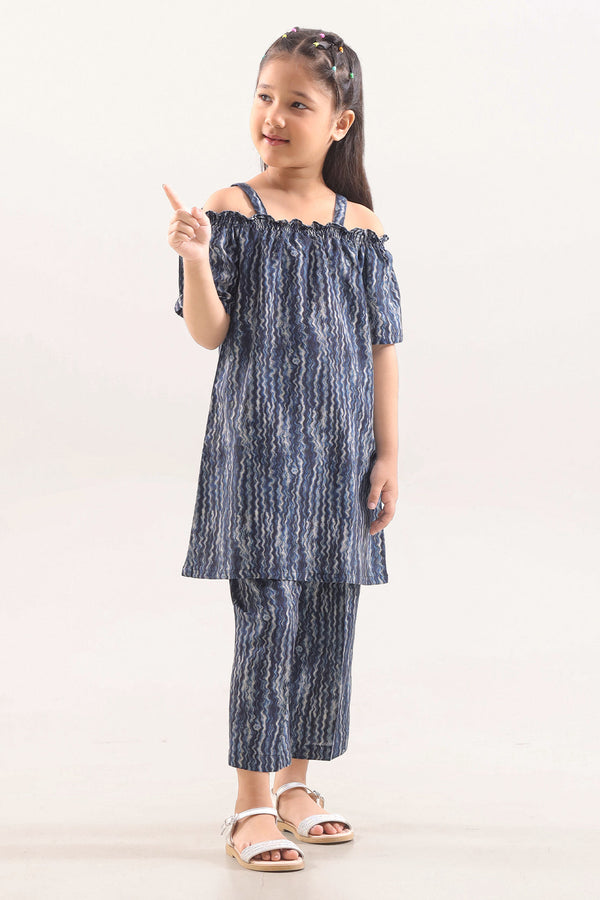 Printed Khaddar Stitched Shirt/Trouser For Kids