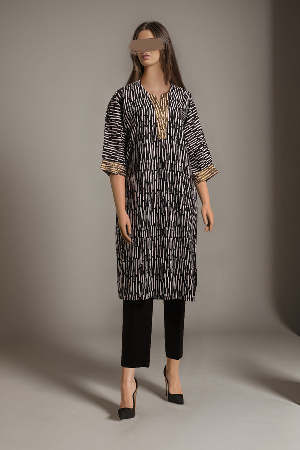 Printed Cambric Stitched Shirt