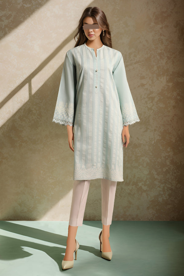 Printed Embroidered Cambric Stitched Shirt