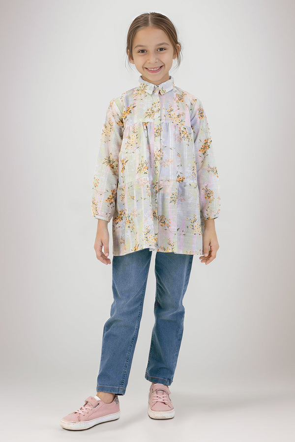 Stitched Khaddar Shirt For Kids