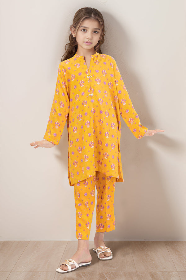 Stitched Smooth Flow Shirt/Trouser For Kids