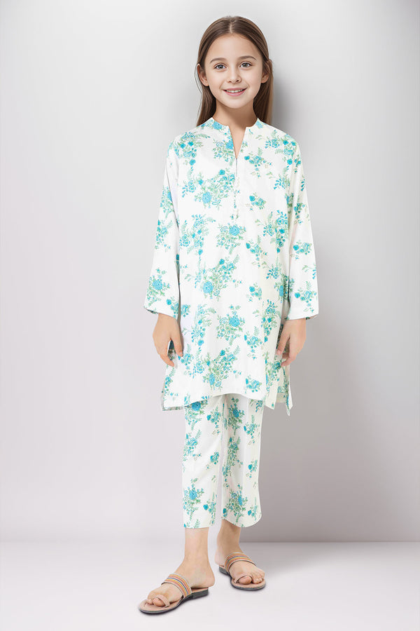 Stitched Smooth Flow Shirt/Trouser For Kids