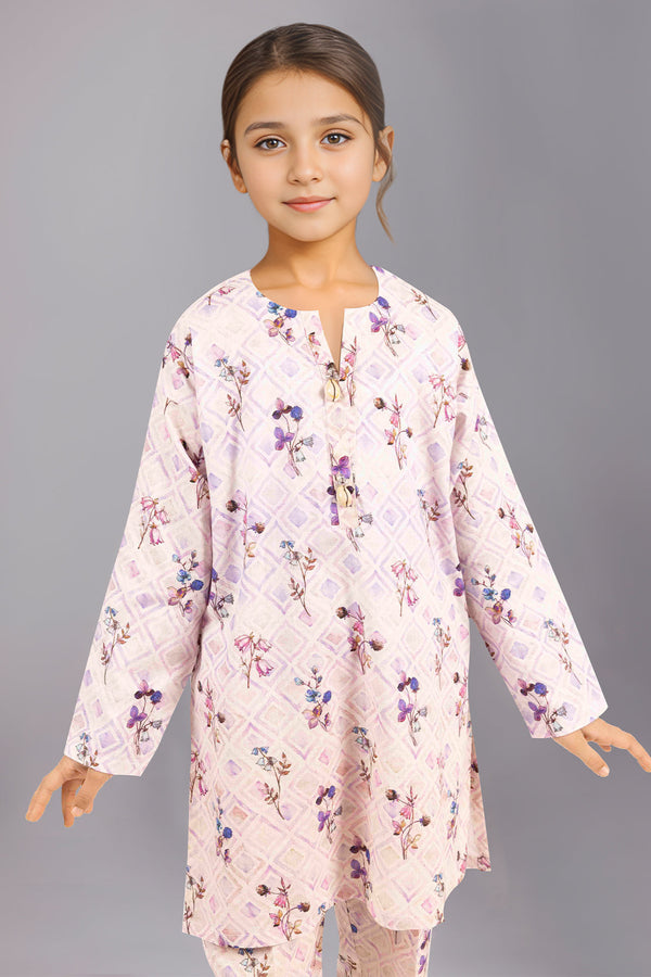 Printed Khaddar Stitched Shirt/trouser For Kids