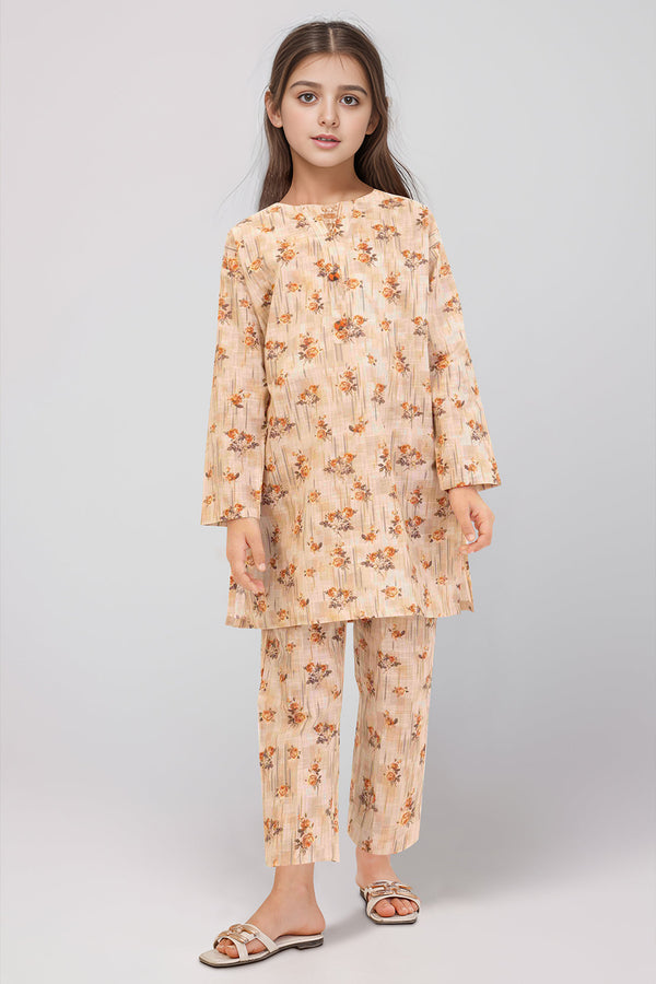 Printed Khaddar Stitched Shirt/Trouser For Kids