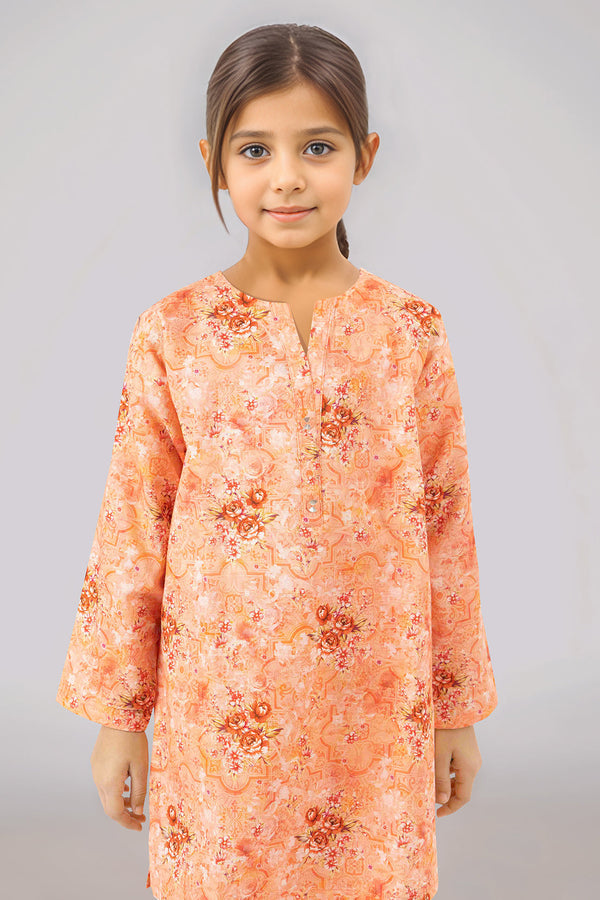 Stitched Printed Linen Shirt/trouser For Kids