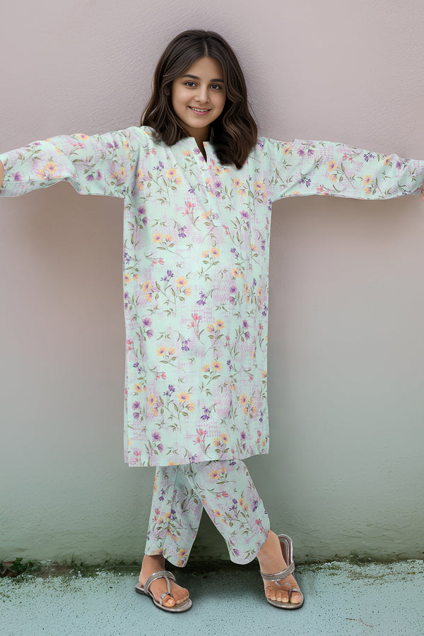 Printed Karandi Stitched Shirt/Trouser For Kids