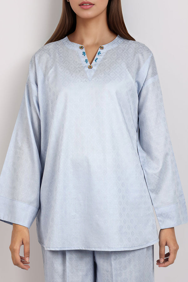 Cotton Jacquard Stitched 2 Piece (Shirt/Trouser)