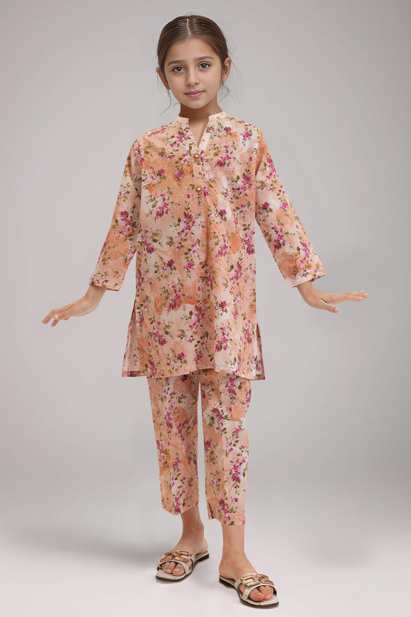 Printed Cambric Stitched Shirt/Trouser For Kids