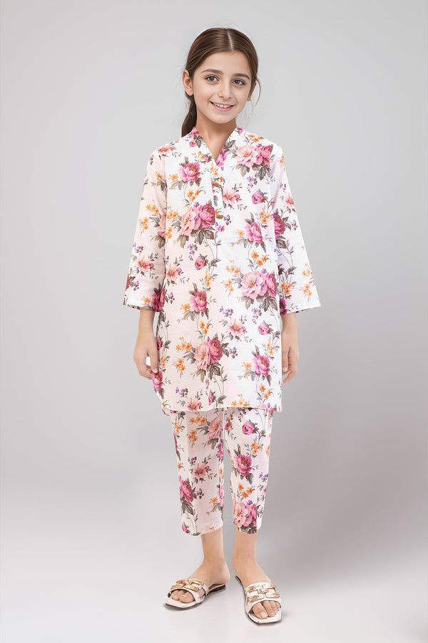 Printed Cambric Stitched Shirt/Trouser For Kids