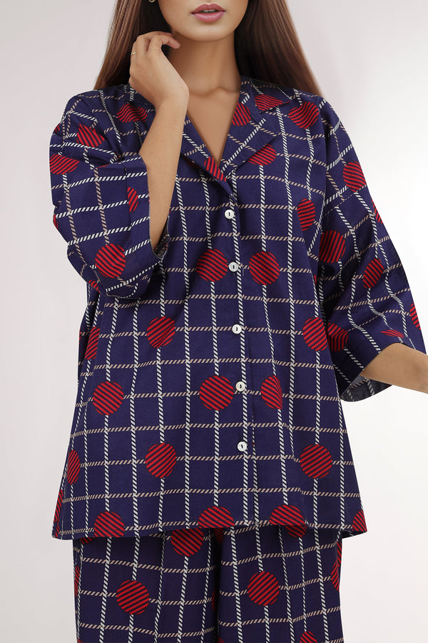 Printed Cambric Stitched Shirt