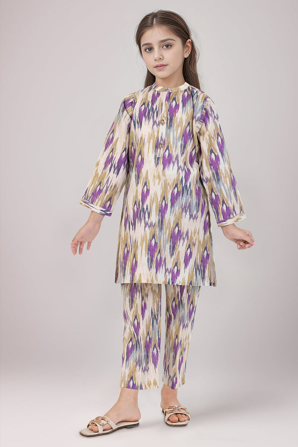 Printed Cambric Stitched Shirt/Trouser For Kids